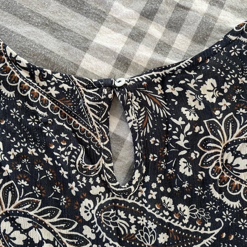 Bila 77 brand blue paisley western boho sun dress - Picture 7 of 8